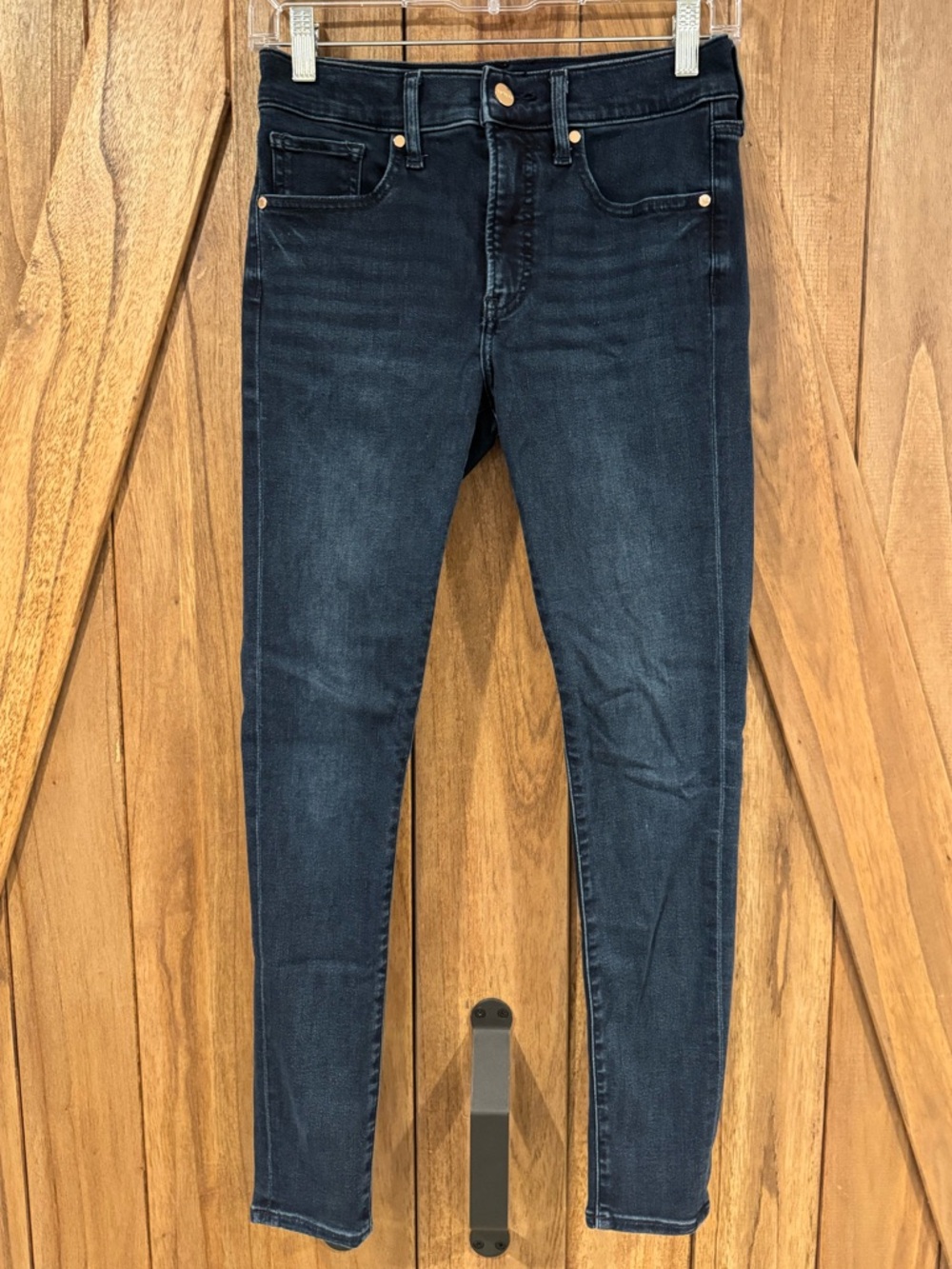 Express Navy Blue Jeans with Logo Patch